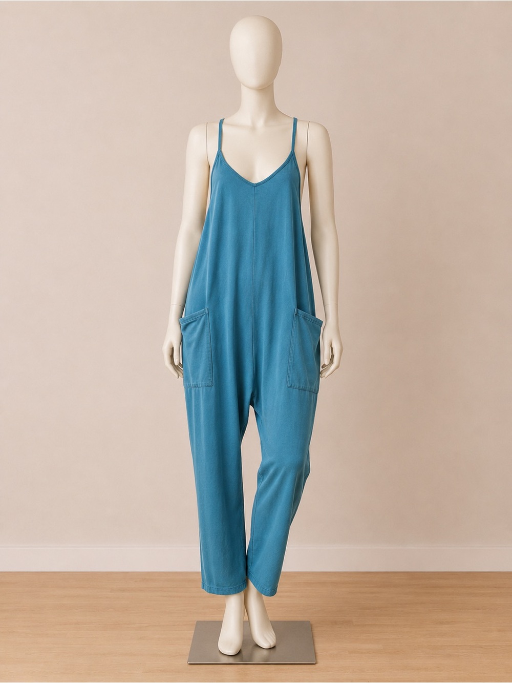 Free People Movement Hot Shot Onesie Jumpsuit Hydro Blue Sea Small New With Tags - Picture 8 of 9